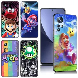 Hot Games Super Marioes Black Phone Case For Xiaomi Mi 9 SE 8 10 10T 11 12 13 Lite 9T 11T 12S 12T 13T 14 Pro 5G NE 11i 12X