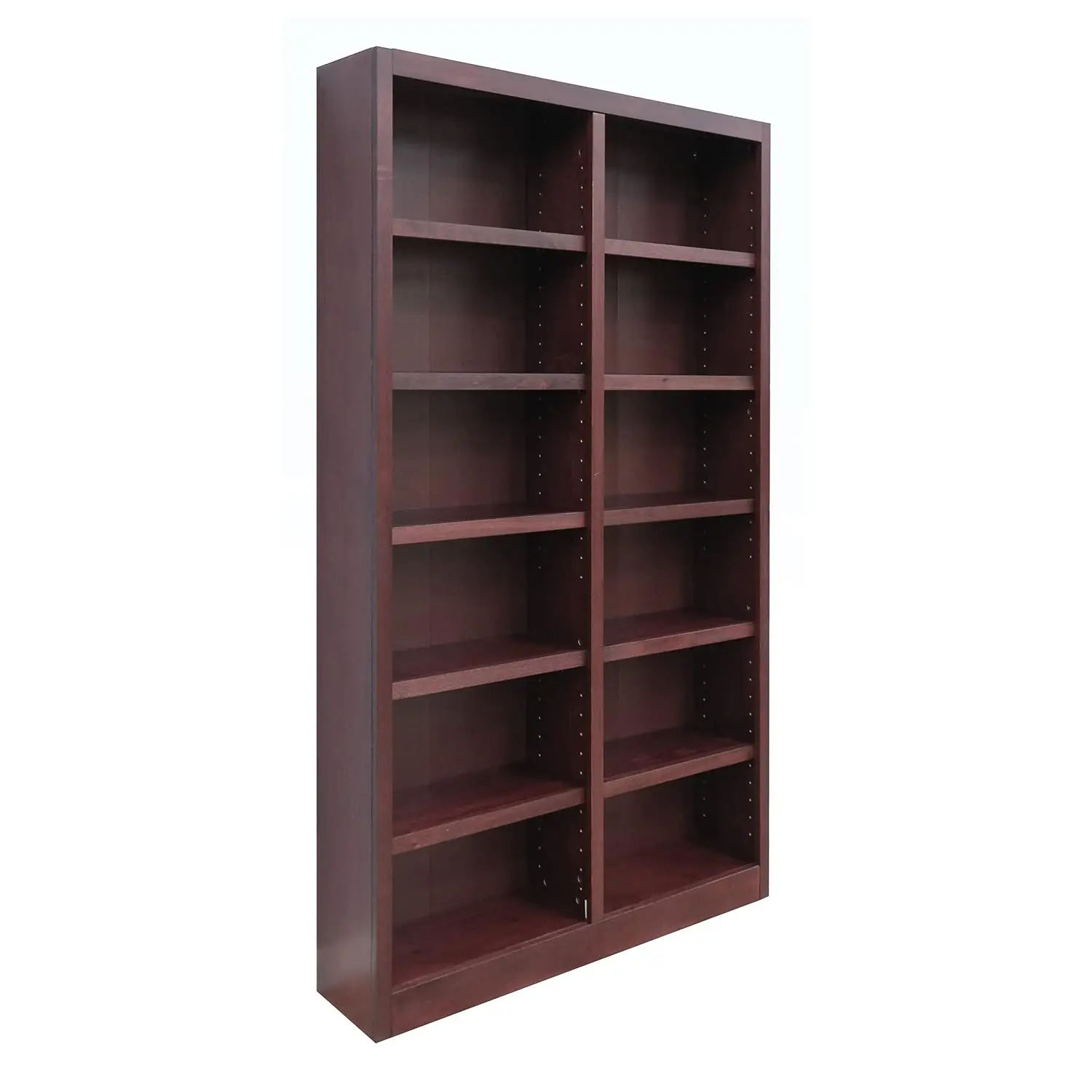 Wood Bookcase 10 Adjustable & 2 Fixed Shelves Assembly Required Laundry Bedroom Kitchen Office 84