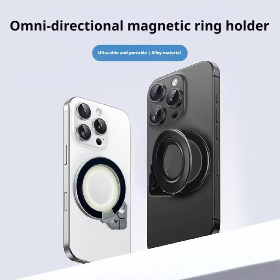 Soporte Plegable con Anillo Magnético de Doble Cara, Giratorio, para Teléfono 3