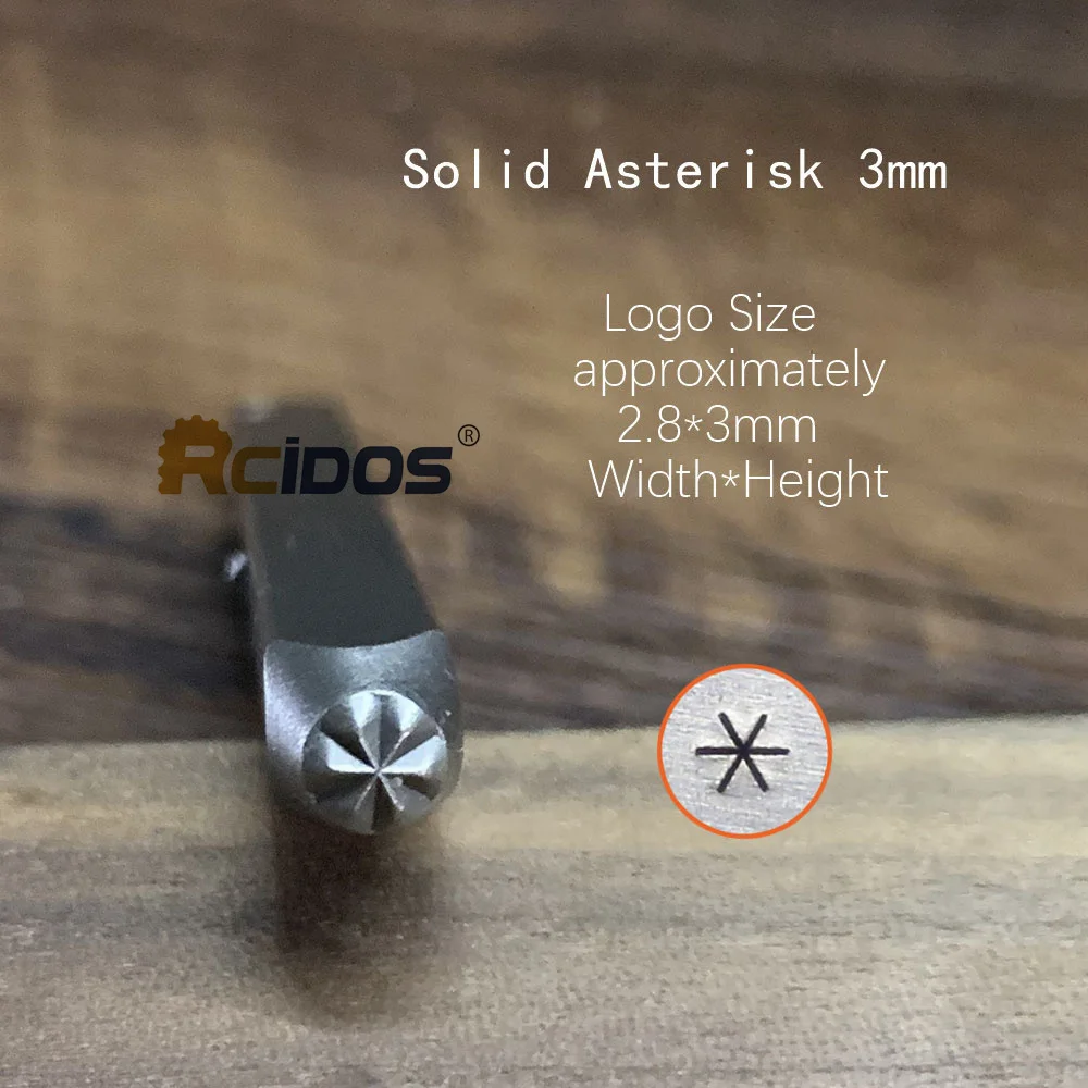 3mm 4MM Star Pound Asterisk Design Metal Jewelry Stamps,RCIDOS Dot DIY Bracelet/jewelry symbols steel stamp,1pcs price