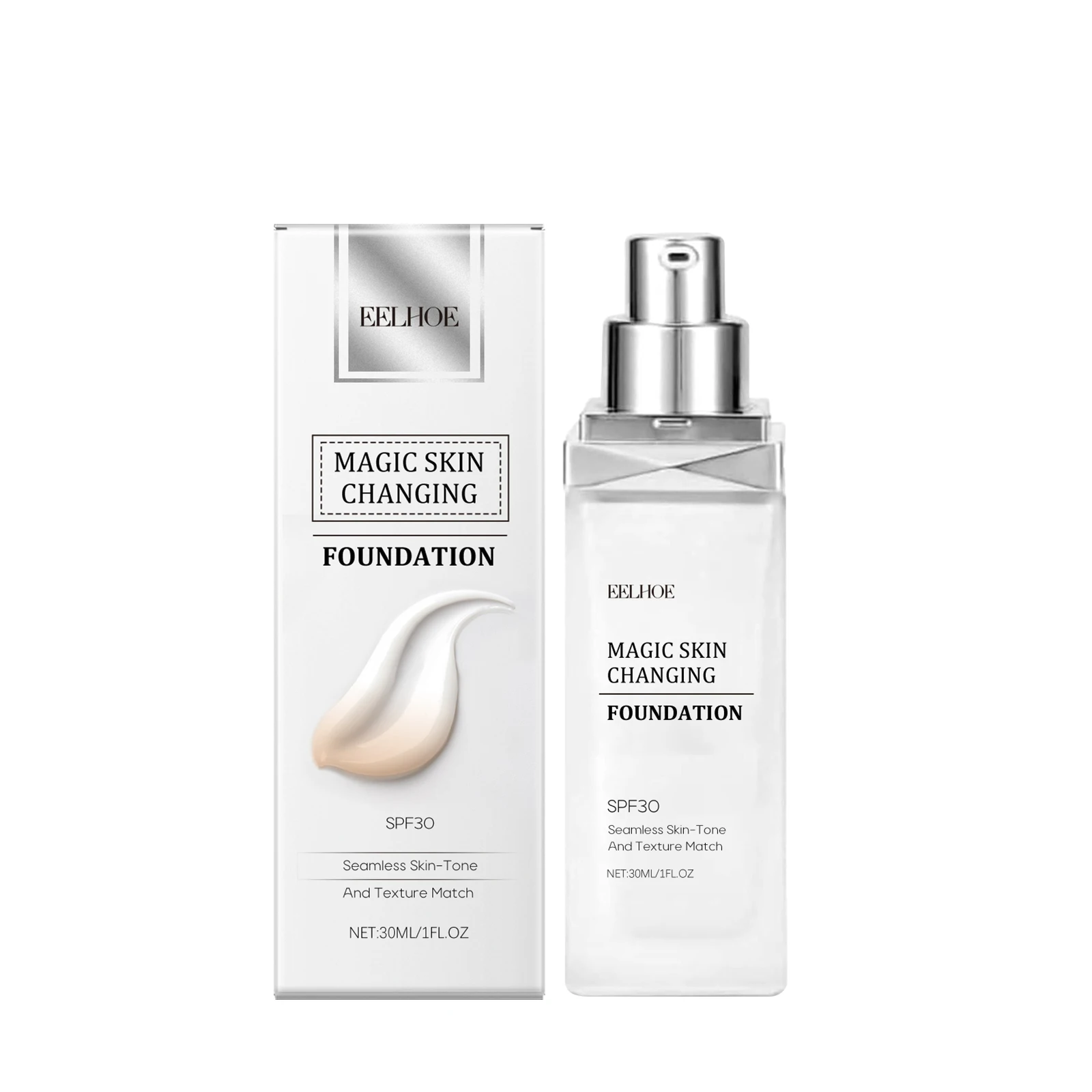 Temperature-Changing Long-Lasting Foundation Liquid, lightweight, Moisturizing, Clear and Brightens the Skin, Long-Lasting Matte