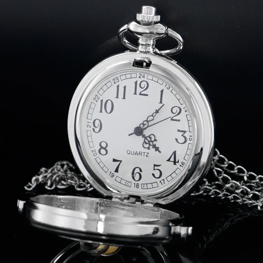 New Arrival Luxury Silver/Gold Vintage Necklace Women's Neutral Pocket Watch Time Simulation Design Quartz Clock Gift アンティーク