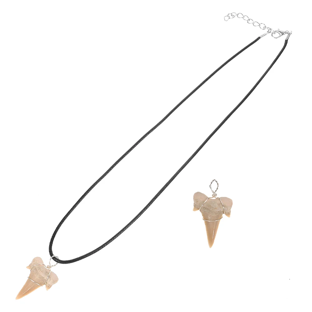 

1 set Pendant Handcrafted Ocean Decor Gifts for Male Necklace Men Durable Shark Charms Charm