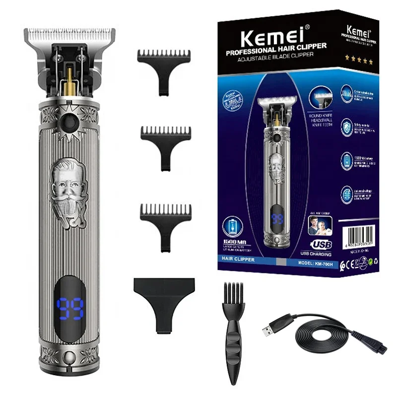 Kemei 700H strong metal shell professional male hair clipper electric beard cutter hair clipper