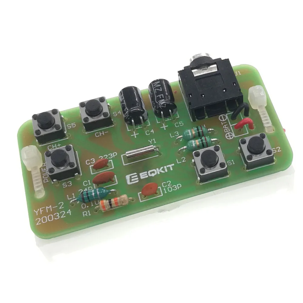 76-108MHz FM Stereo Radio DIY Kit Wireless FM Receiver Module Frequency Modulation Electronics Soldering Practice Project