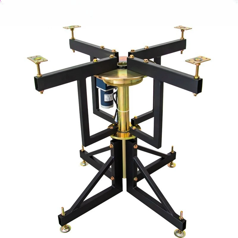 

Solid wood slate electric dining table turntable base floor steel movement holder