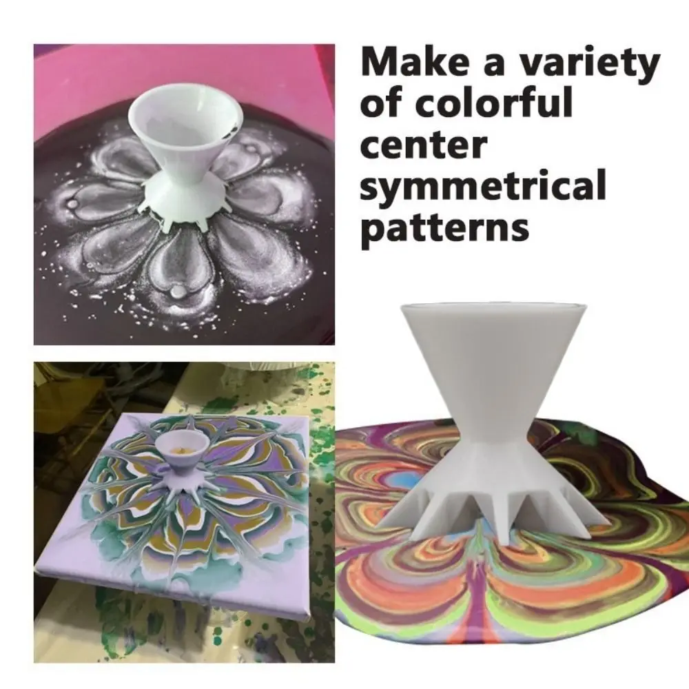 7 Leg Funnel Paint Pouring Split Cup No Spill Design Multi-Funnel Funnel Split Cup Mini Size Mixing Cup Acrylic Pouring Cup