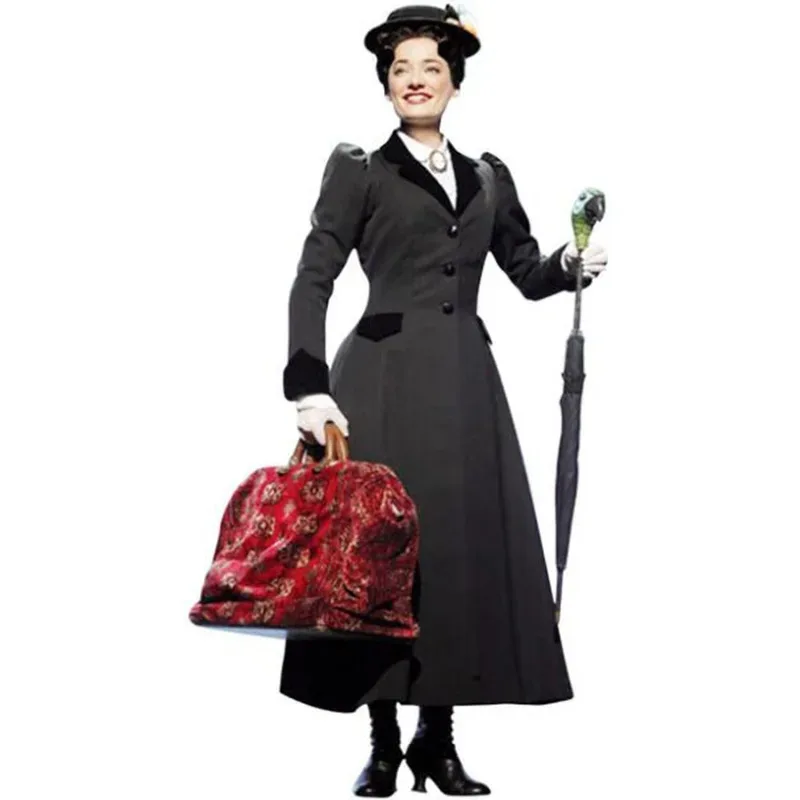 

2025 Mary Poppins Cosplay Costume Jacket Dress Adult Halloween Costume Cosplay Multi-Styles For Choosing