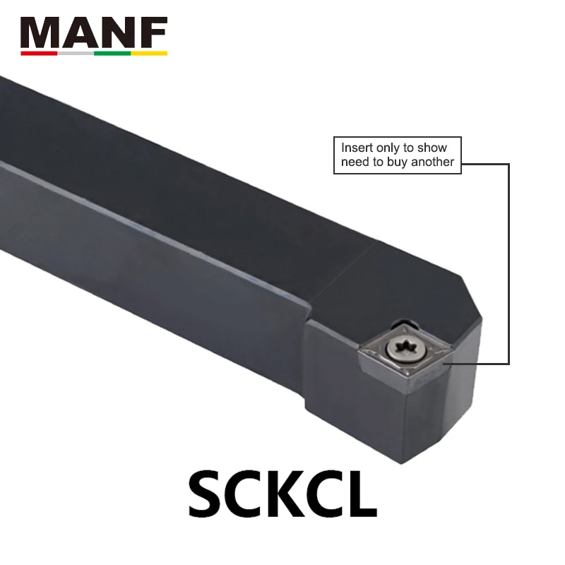 MANF CNC 10mm 12mm SCLCR-1010H06 External Turning Tool Holder CCMT09 Inserts Lathe Cutter Clamped Steel tool for lathe