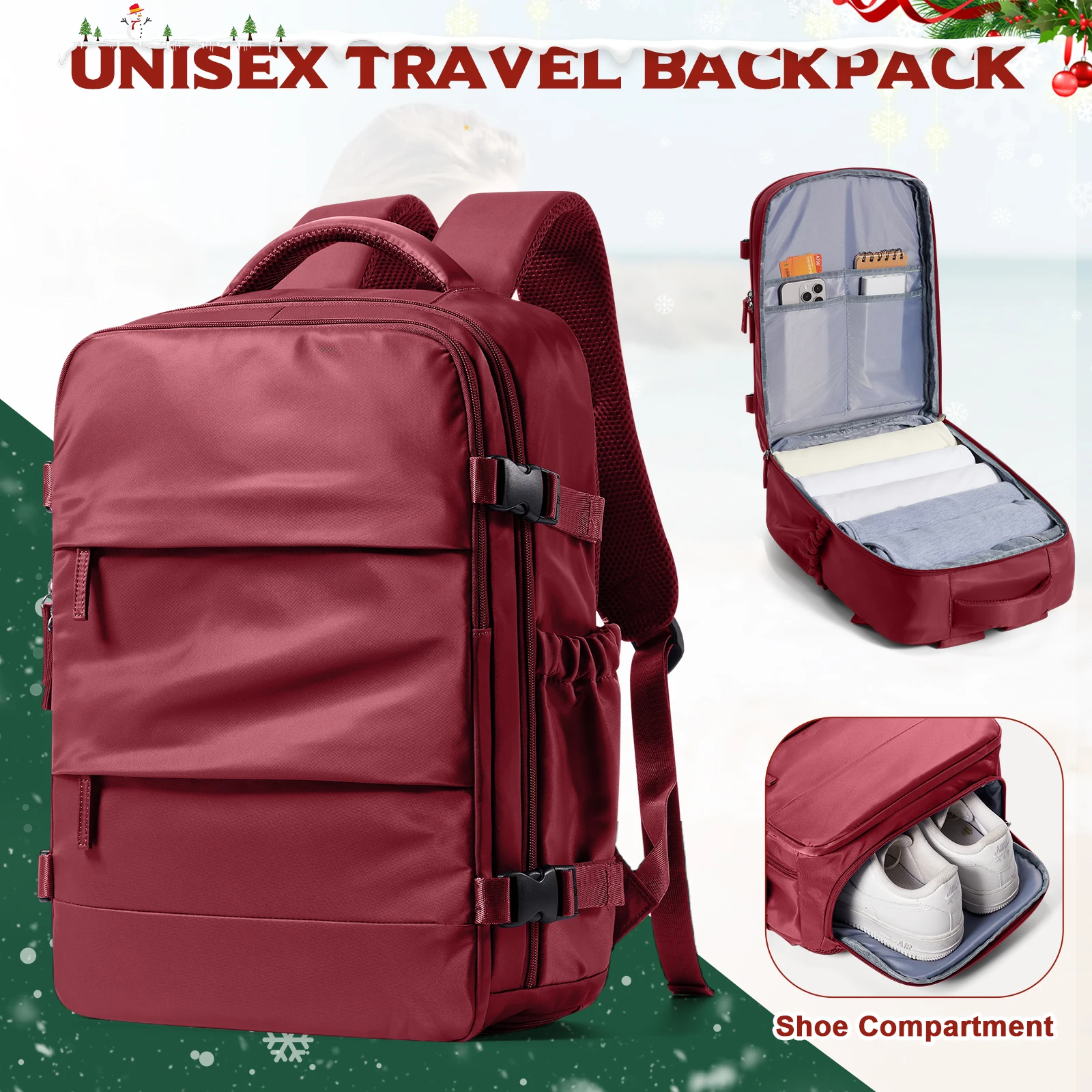 حقيبة ظهر Ryanair للسفر على شكل طائرة المقصورة 40x20x30 للنساء والرجال، حقيبة كمبيوتر محمول، حقيبة ظهر تنفيذية، حقيبة ظهر للأمتعة، حقيبة كتب #1