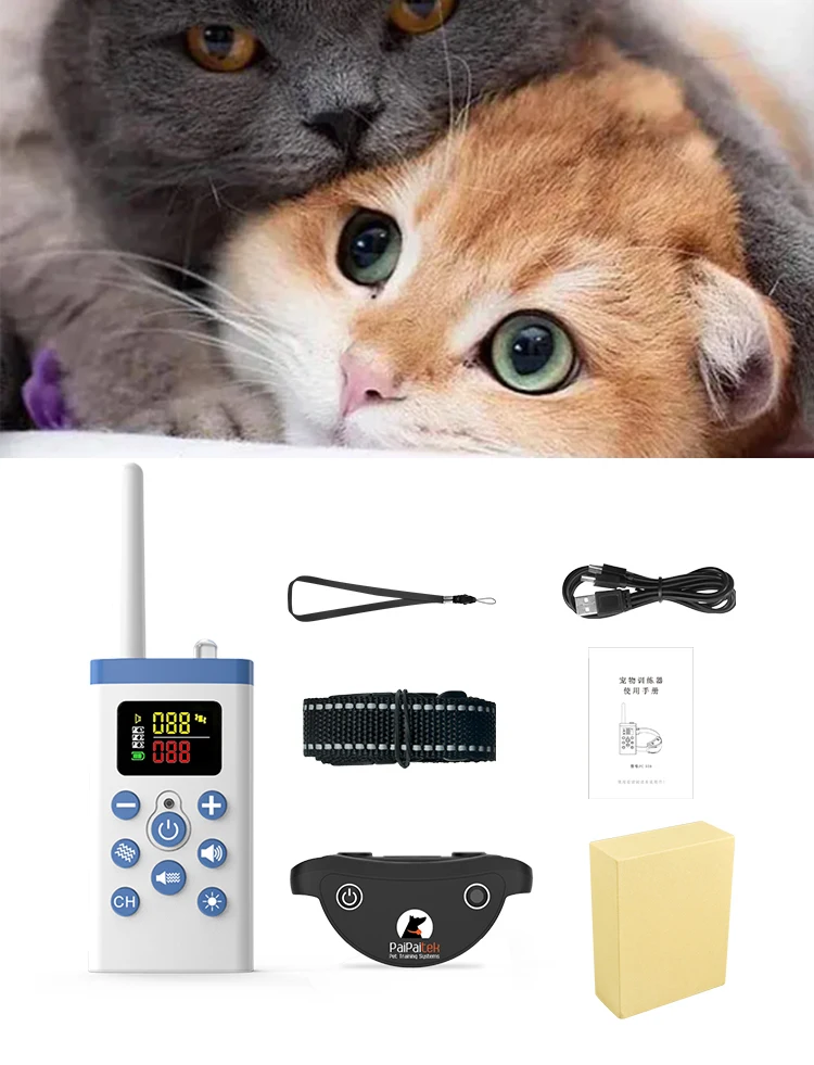 Imagem -06 - Coleira para Parar de Meowing de Gato Rolha de Casca de Gato com Controle Remoto Coleira de Vibração de Gato Colar Automático para Animais de Estimação Novo