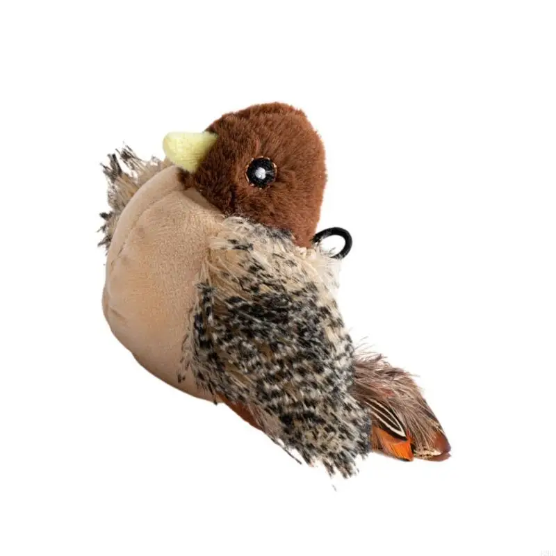 

J2HF Interactive Plush Bird Toy With Chirping Sound Movement For Cats Engaging Fun