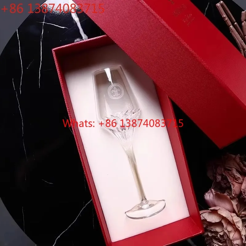 Light Luxury Retro Red Wine Glasses Business Gift Box Set Crystal Glass Whiskey Champagne Cup Transparent Goblet of Light