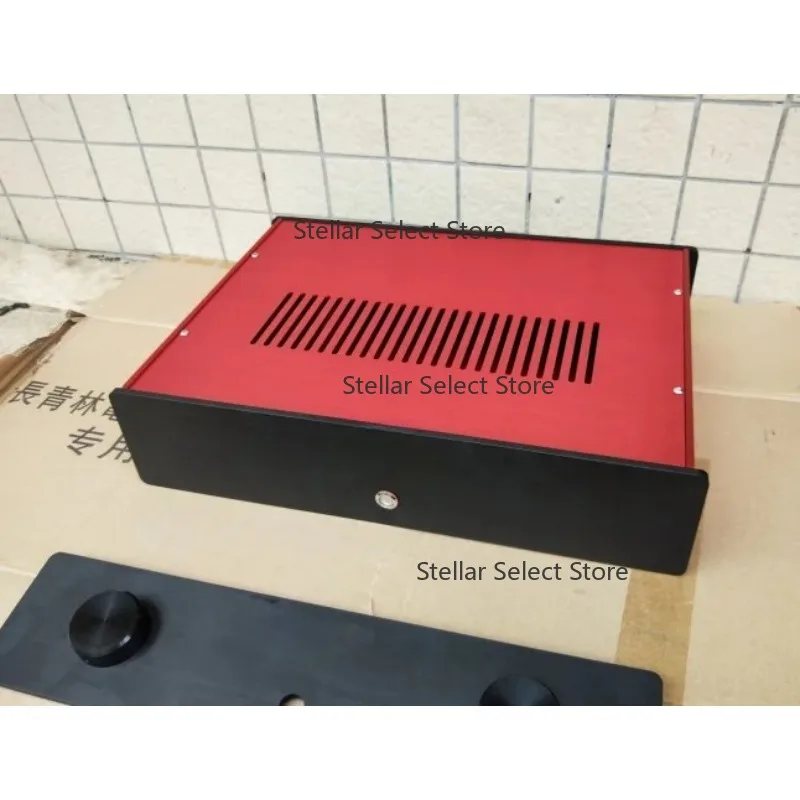 Fashionable GOLDMUND aluminum power amplifier chassis Preamplifier case / AMP Enclosure  DIY box (430 *100*312mm)