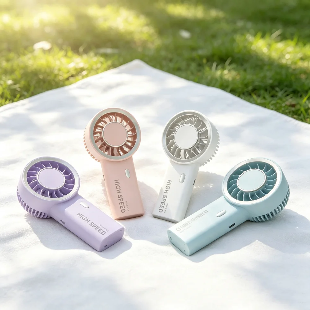 Rechargeable Mini USB Fan 3 Speed Adjustable Handheld Personal Fans Outdoor Portable Travel Cooler Birthday Gifts For Friends