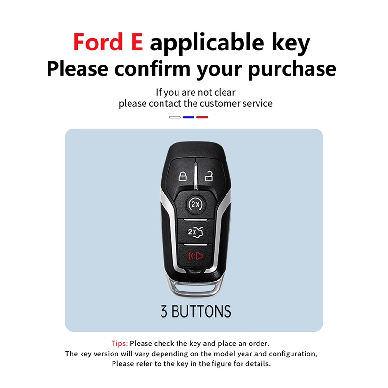 2019 Key Cover Case For Ford Fusion Mondeo Mustang F-150 Explorer Edge 2015 2016 2017 2018 Car Styling Key Protection Keychain