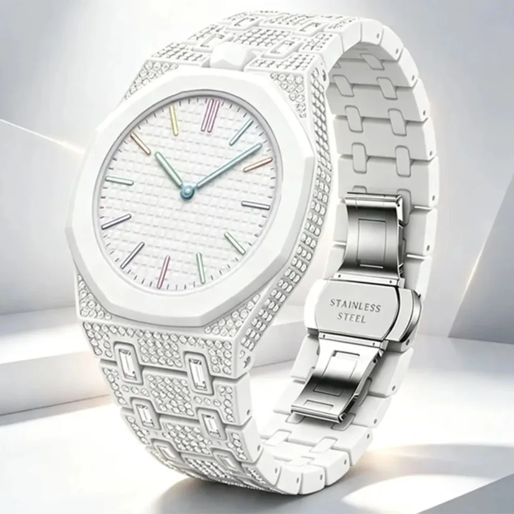 Band For Swatch x AP Royal Pop Catalpa alloy modification kit Replacement For Royal Pop Metal Exquisite style Diamond Accessorie