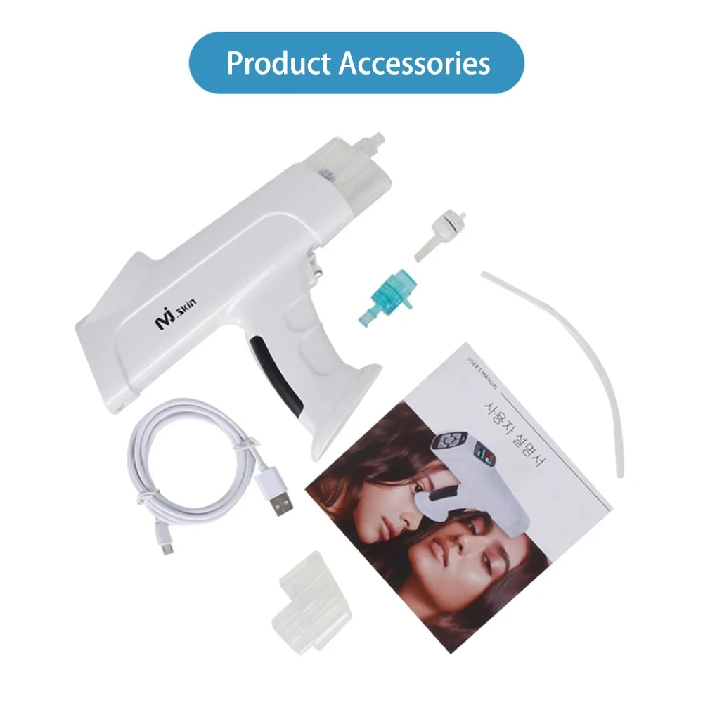 MJ – pistolet d'injection de mésothérapie, soins de la peau, dispositif d'injecteur Hydra pour Booster de peau, hydratation, rajeunissement, élimination des rides