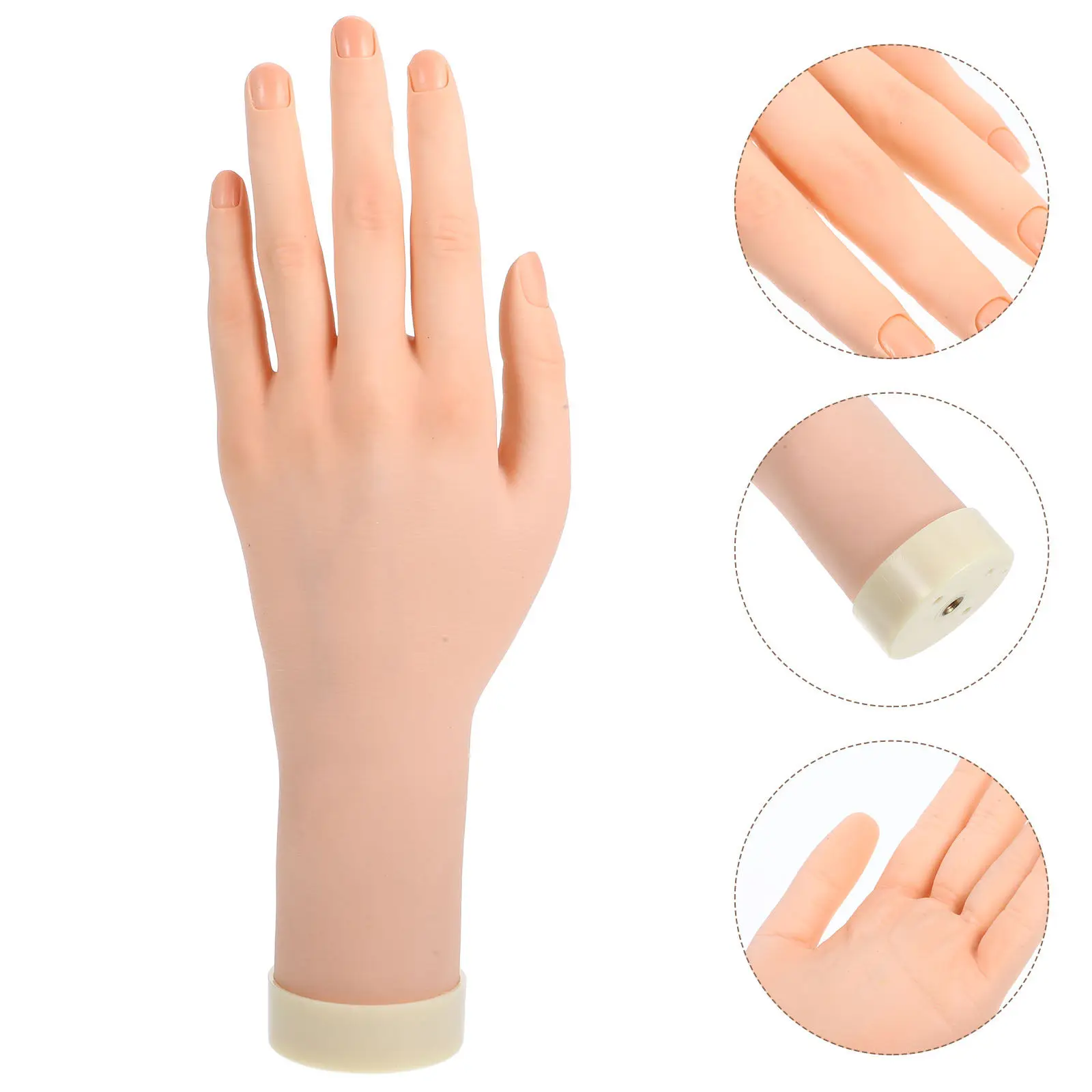 

Female Simulation Silicone Hand Flexible Jewelry Display Prop for Rings Bracelets Watches Retail Store Fake Hand Left Style
