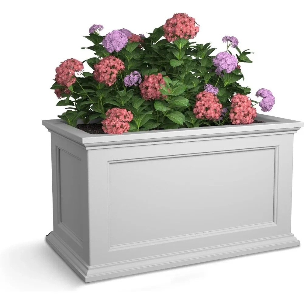 

Mayne 5826W 5826-W Fairfield 20x36 Planter, 20 by 36-Inch, White