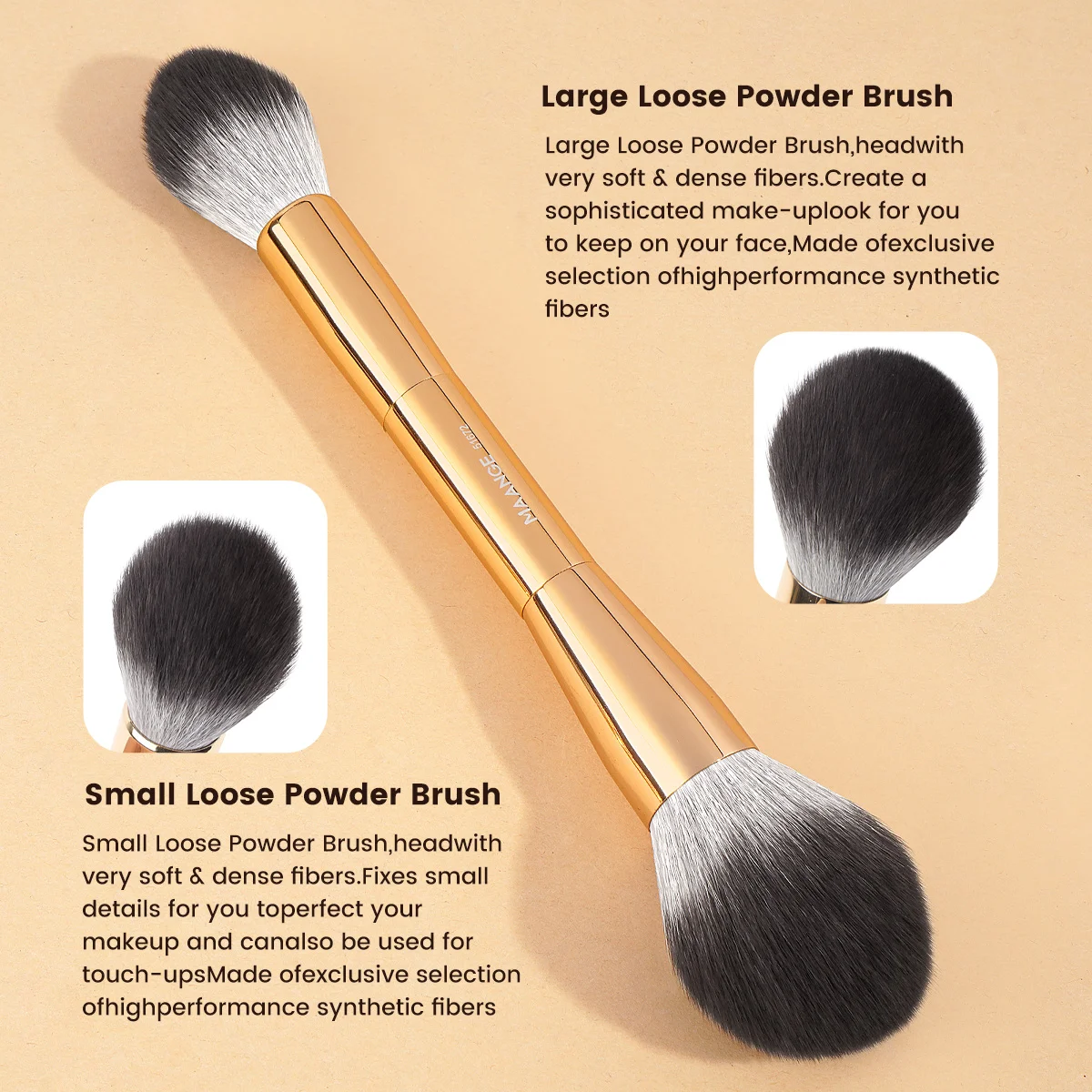 MAANGE Makeup Brush Set Foundation Concealer Powder Blush Double Head Brush Kabuki Blending Cosmetic Beauty Tool for Face Makeup