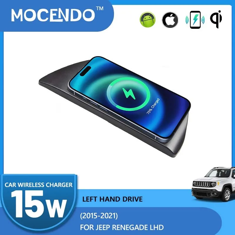 

Автомобильное беспроводное зарядное устройство 15 Вт, быстрое беспроводное зарядное устройство, держатель для телефона для Jeep Renegade 2015-2021