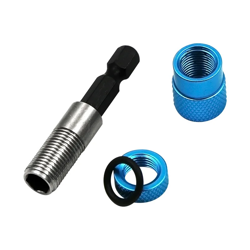6.35mm 1/4" Inch Hexagonal Handle Square Head Sleeve Rod Wind Batch Electric Sleeve Connection Conversion Extension Rod