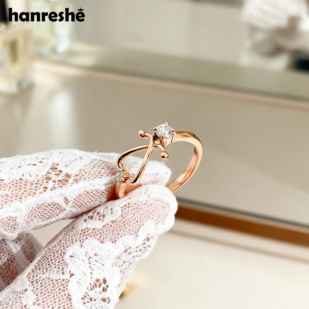 Hanreshe Medical Stethoscope Ring with Crystal Luxury Medicine Jewelry for Women and Girls Wedding Engagement Ring Gift
