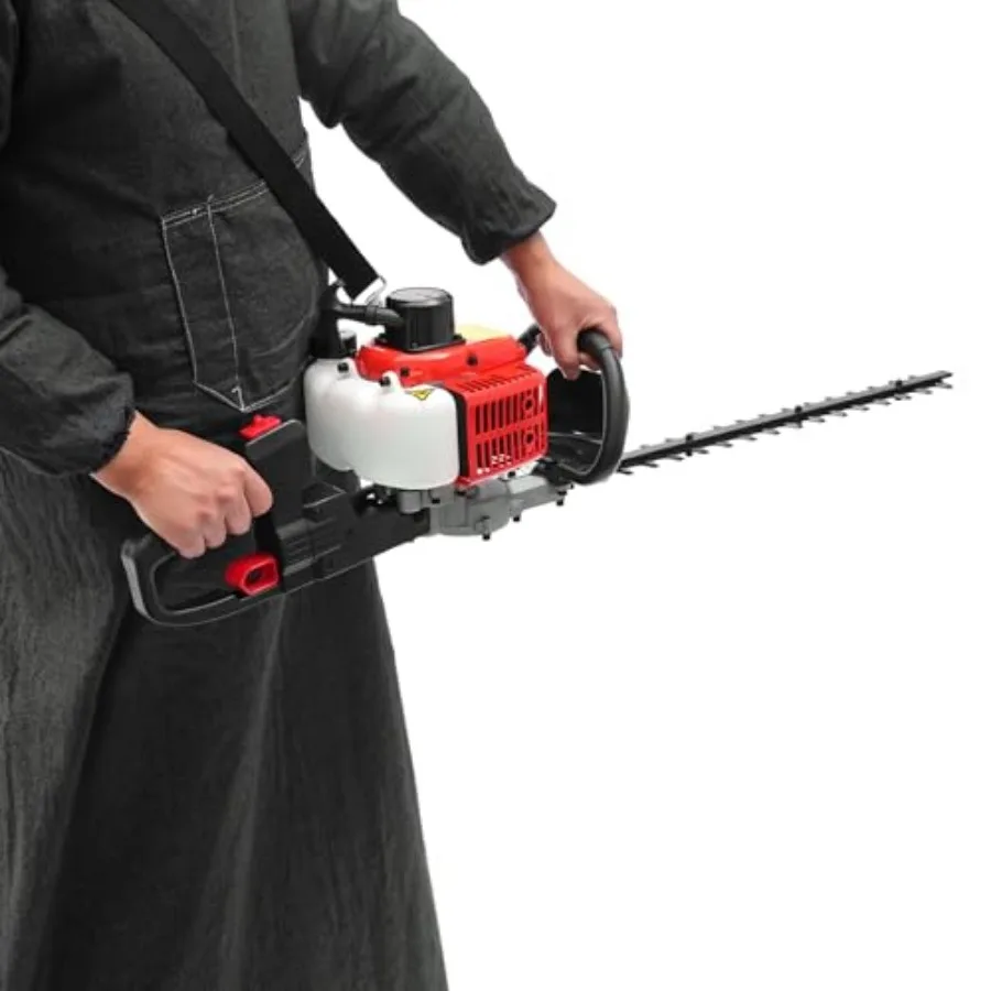 2-takt gasheggenschaar 25 inch 22cc gasaangedreven dubbelzijdige heggenschaar met draaibare handgreep Gewicht Minder vermoeidheid Geschikt f