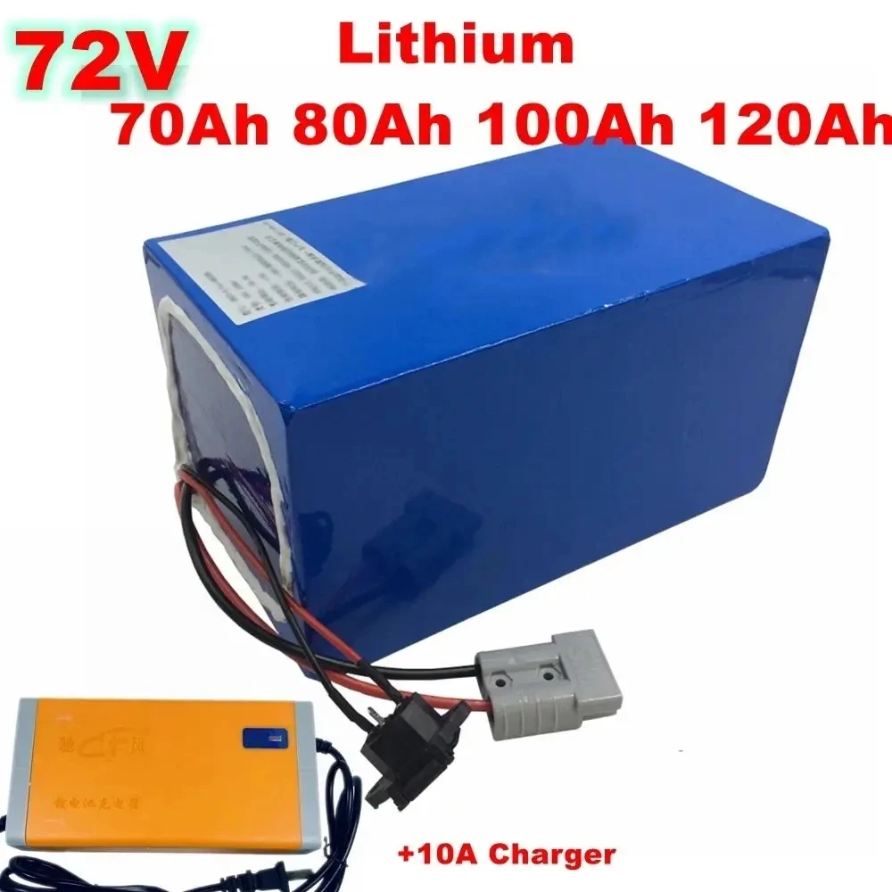 

72v 70ah 80Ah 100Ah 120Ah lithium battery electric bicycle Scooter 72v 5000w 7000w 9000w electric bike battery +10A charger