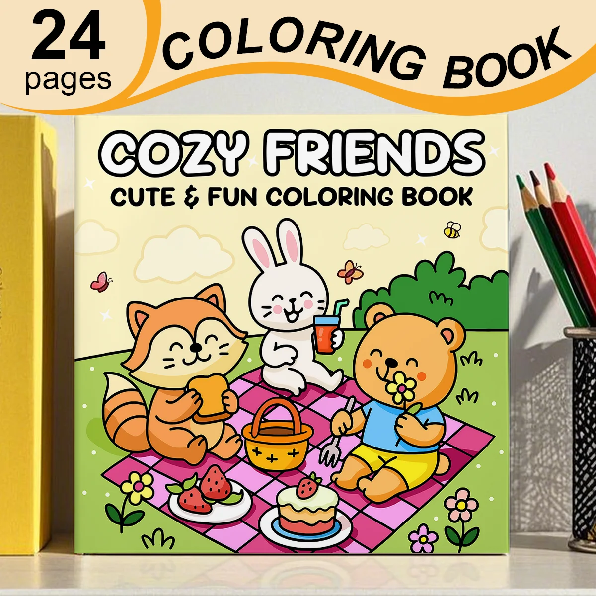 COZY FRIENDS Cute Fun Coloring Book for Adults And Teens Lovely Graffiti Pattern Drawing Book Ideal Holiday Party Birthday Gifts