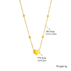 Gold Heart Love Chain Necklace Bracelets Anklets For Women Girls Her New Fashion Non-fading Jewelry Set Trendy Creative Gifts