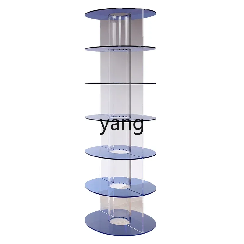 

ZL Beauty Salon Product Display Cabinet Round Shelf Shelf Beauty Cosmetics Display Cabinet