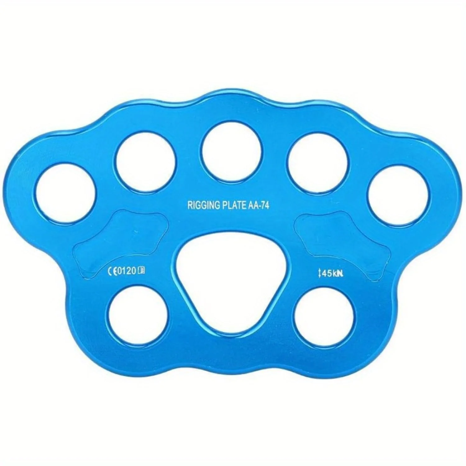 36KN Paw Rigging Plate with 8 Holes for Climbing, Rescue, and Caving - Multi Anchor Point Connector Gear for Outdoor Adventures