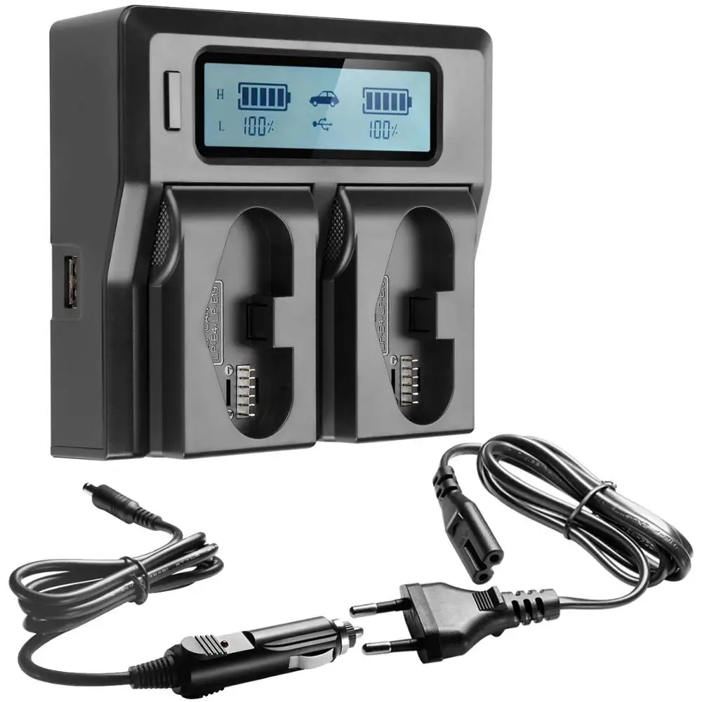 LP-E19 EU Plug Dual Battery Charger with USB Port for Canon LP-E19 LP-E4N LP-E4 Camera Battery accessories