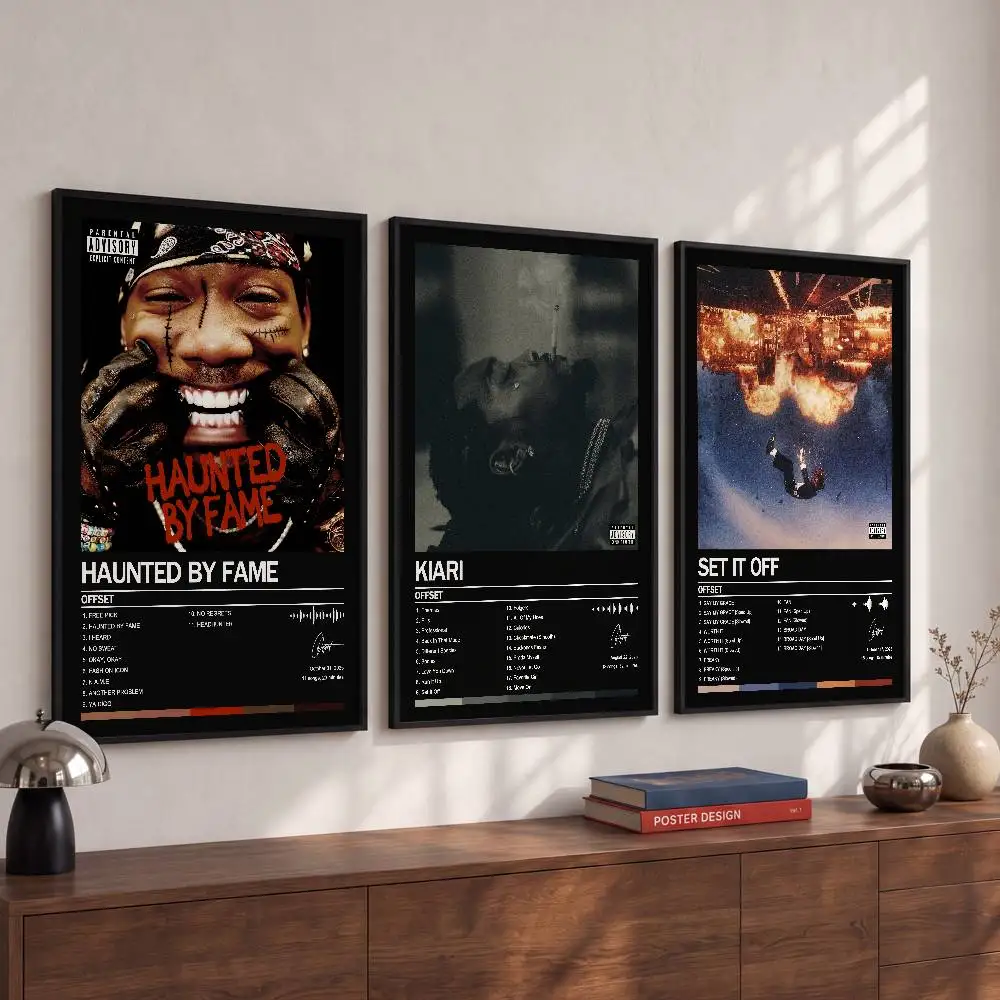 Offset Poster Album Art Cover Songs Rap Pop Singer Band Wall Waterproof Paper Sticker For Living Room Home Decor