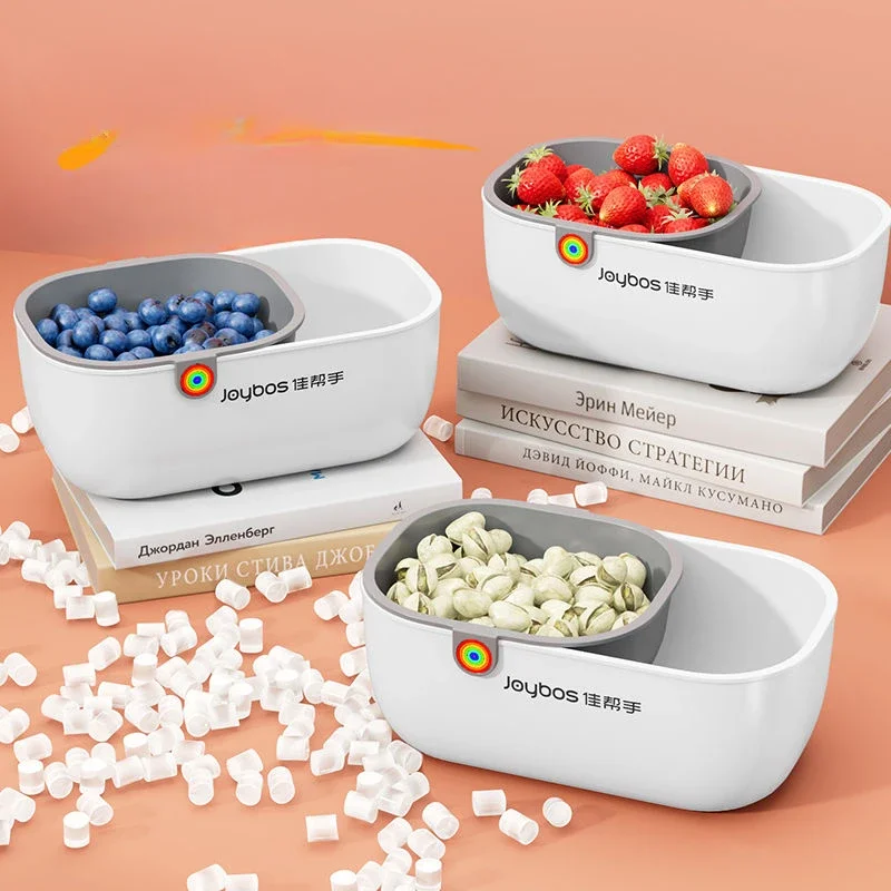 Lazy Melon Seeds Snacks Dried Fruit Fruit Box Double Layer Thickening Household Fruit Plate Drain Tray