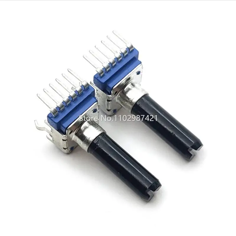 2 Piece RK12 Type Double B10K B20K B50K B100K Electronic Organ Speaker Audio Volume Adjustment Potentiometer 6 Pin Handle 23.5MM