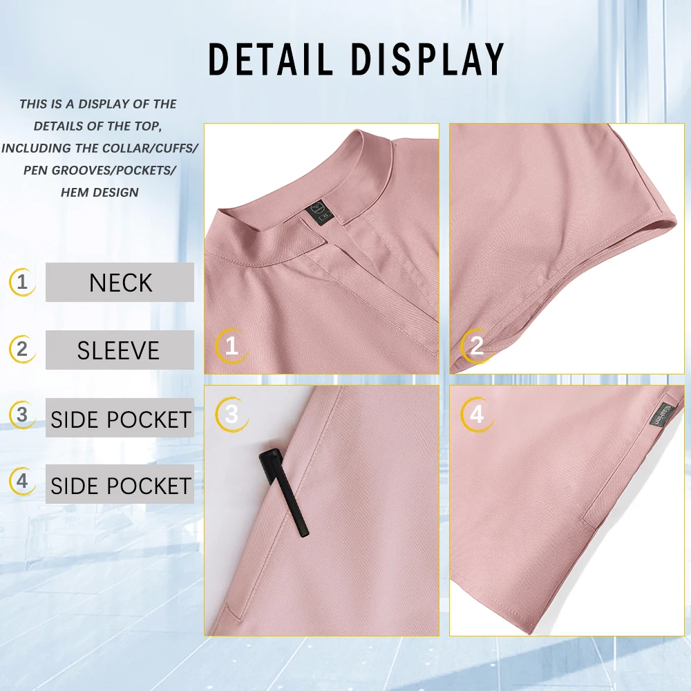 High Quality Women Beauty Costume Multicolor Spa Work Clothes Medical Nurse Scrub Set Hospital Surgical Uniform Dentist Overalls