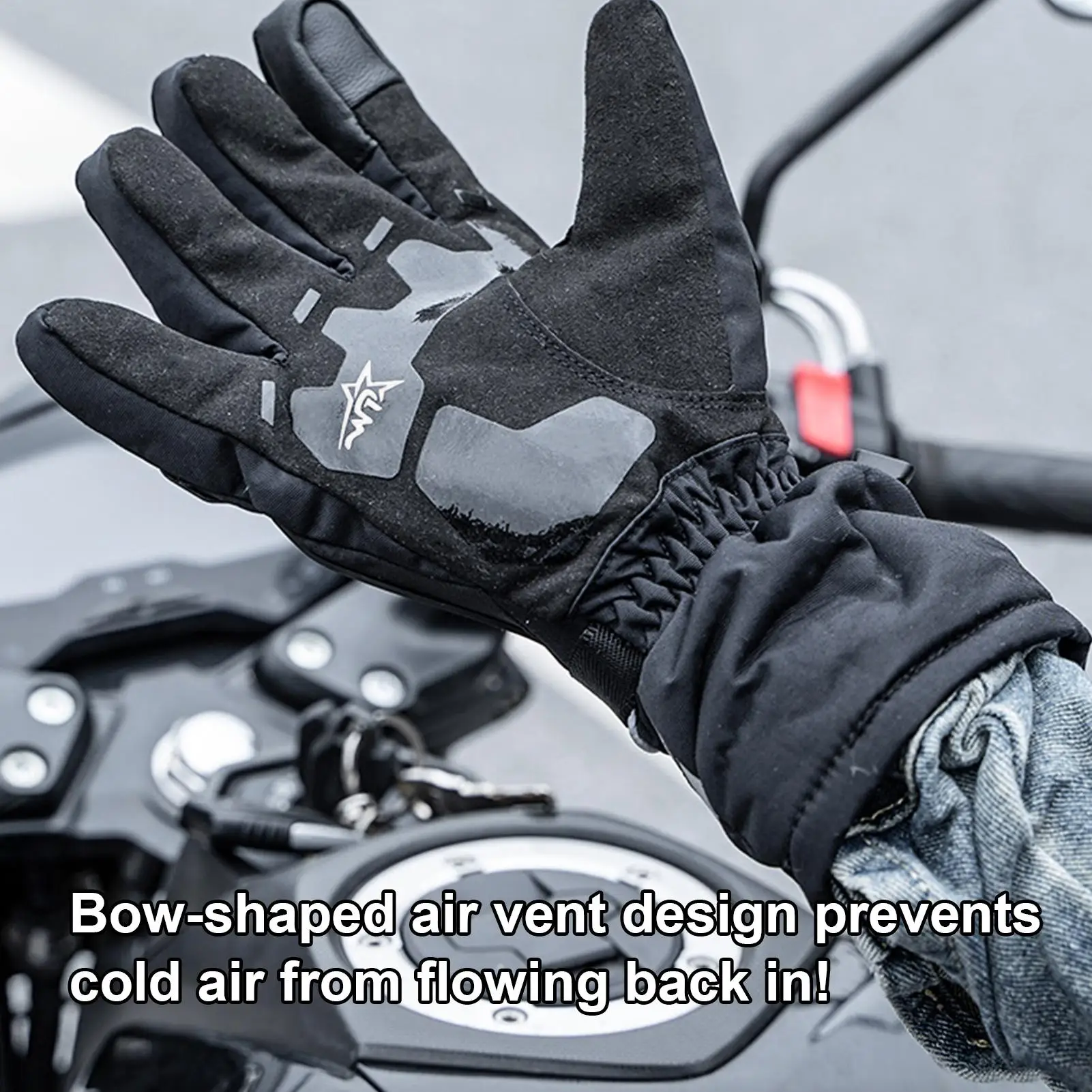 

Motorcycle Riding Warm Gloves Cold Weather Snow Cycling Gloves Ergonomic Warm Touchscreen Gloves for Motorcycle Scooter