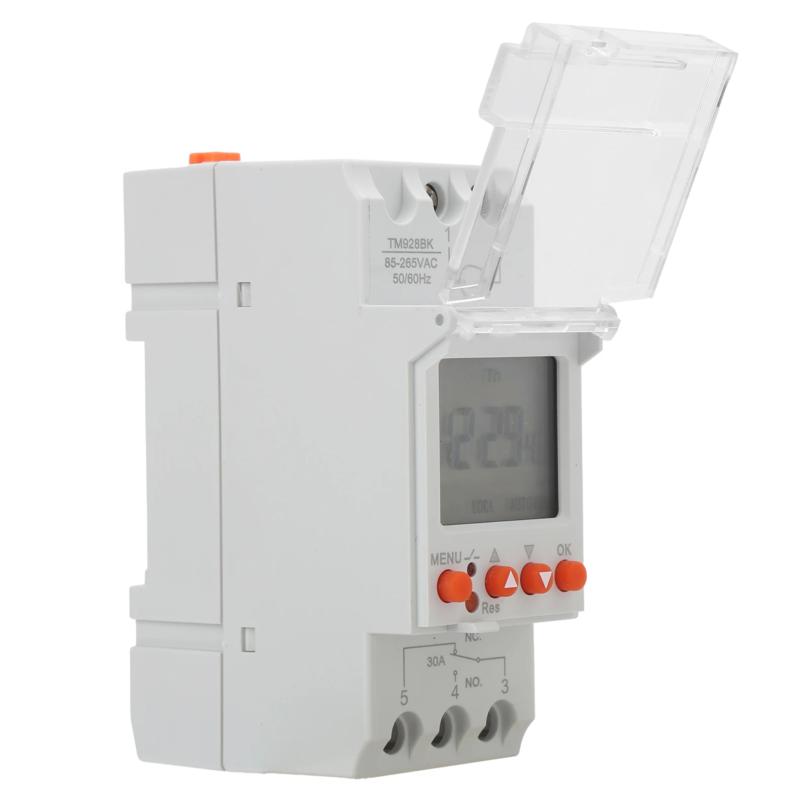 LCD Backlight Timer Switch Timer Switch 24hrs Digital Analogue Programmable LCD Backlight Din Rail TM928BK 30A
