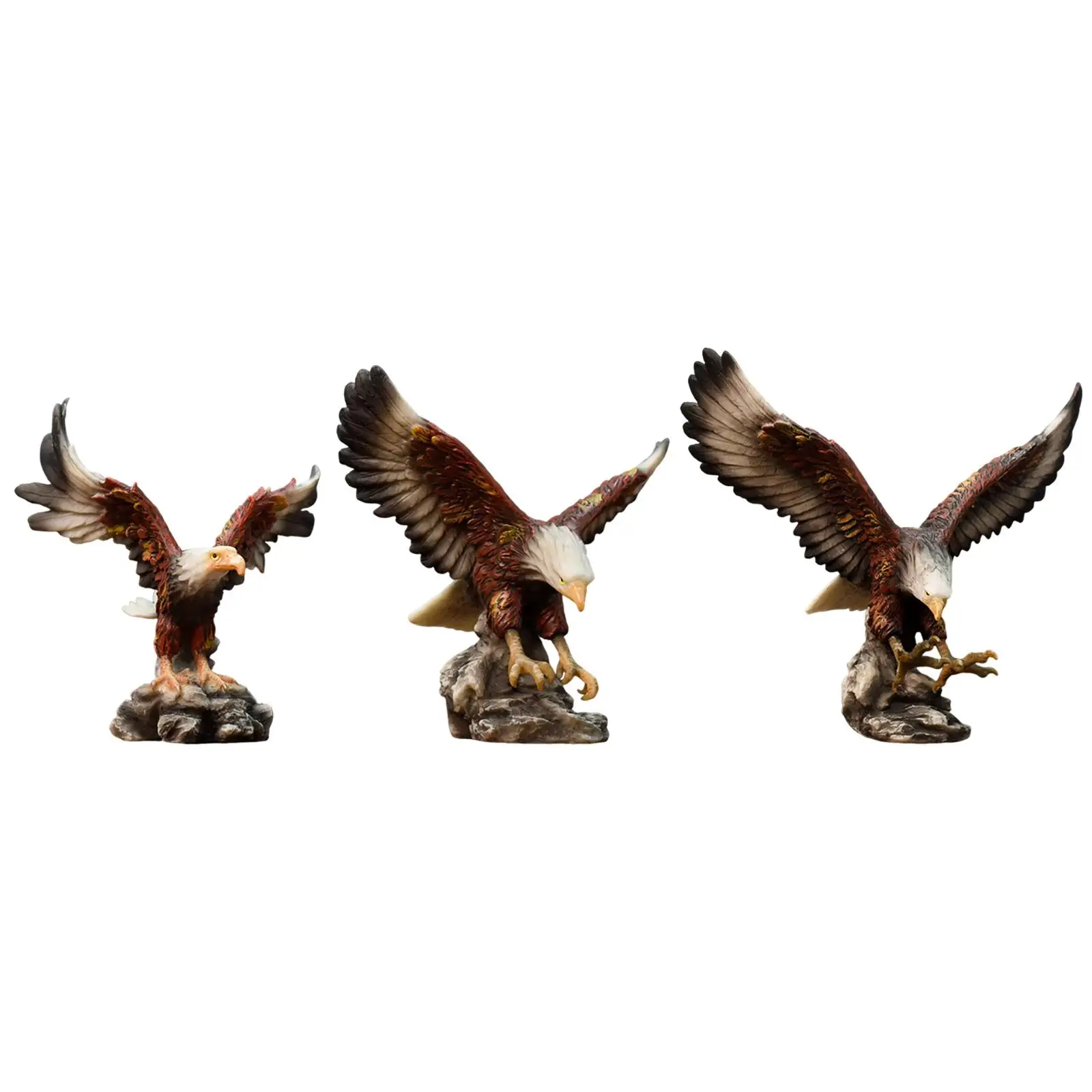 Modern Lucky Eagle Figurines Resin Statue Collectible Artwork Sculpture Crafts for Hallway Shelf Tabletop Bookcase Decoration