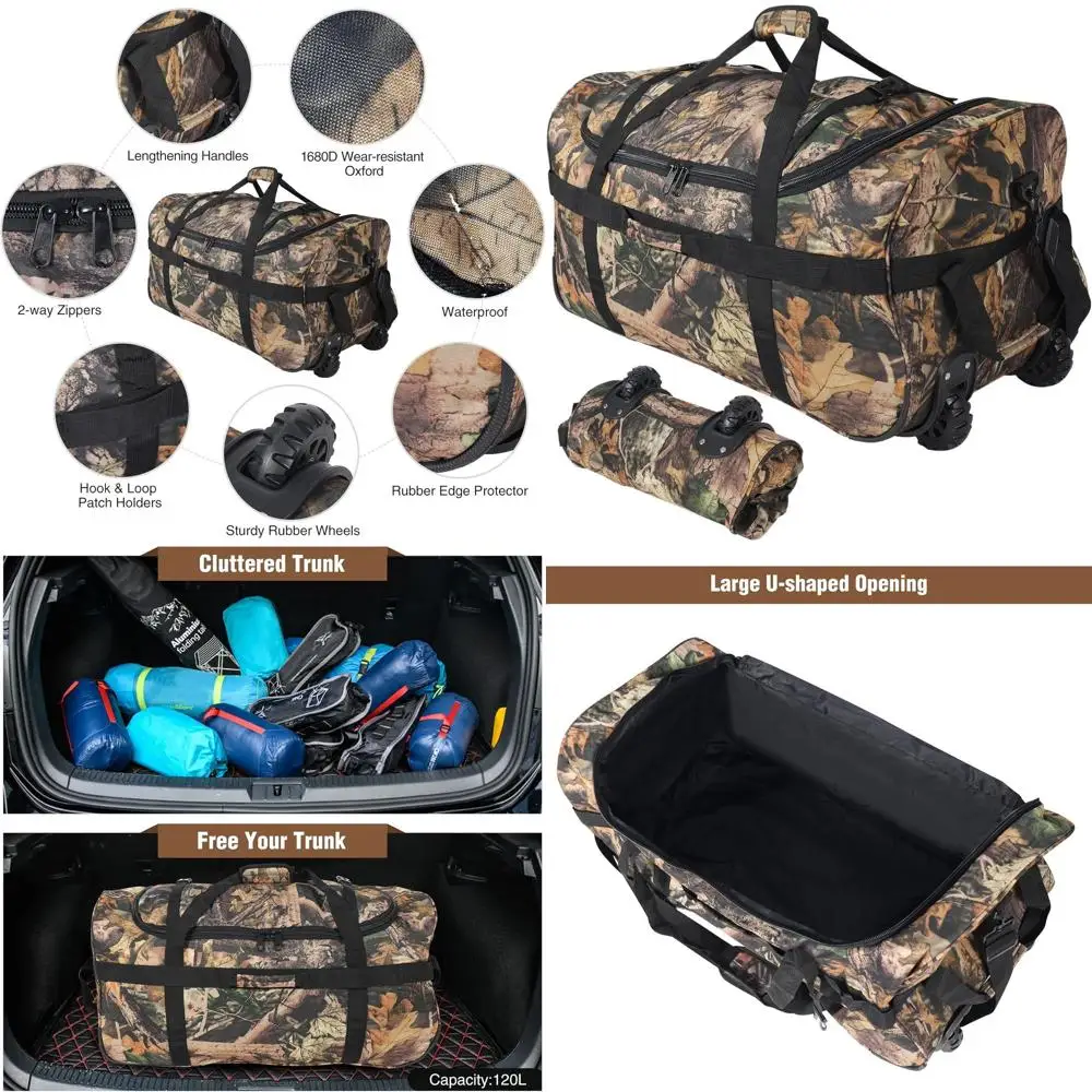 

Дорожная сумка на колесах с двумя отделениями, 85 л/120 л/140 л, вместительный багаж