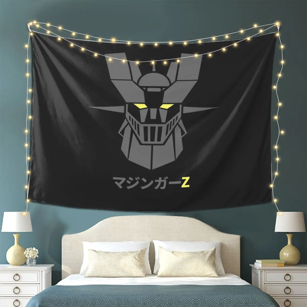 Mazinger Z Goldorak Actarus Grendizer Mask Tapestry Wall Hanging Aesthetic Home Decor Tapestries for Living Room Bedroom