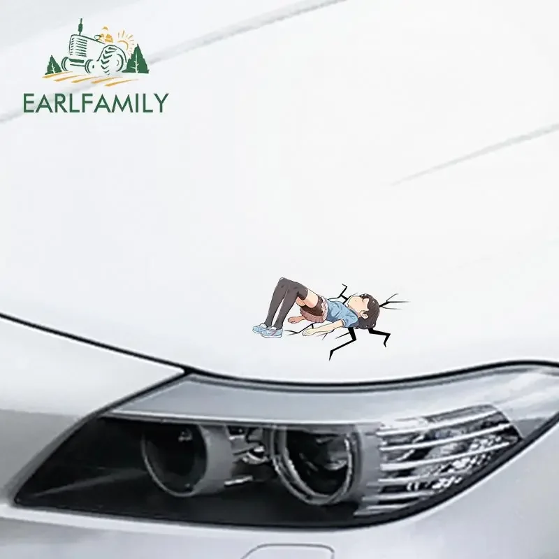 EARLFAMILY 13cm X 6.9cm For Anime Split Funny Car Stickers Vinyl Campervan Decal Waterproof Motorcycle Trunk Windows Sticker