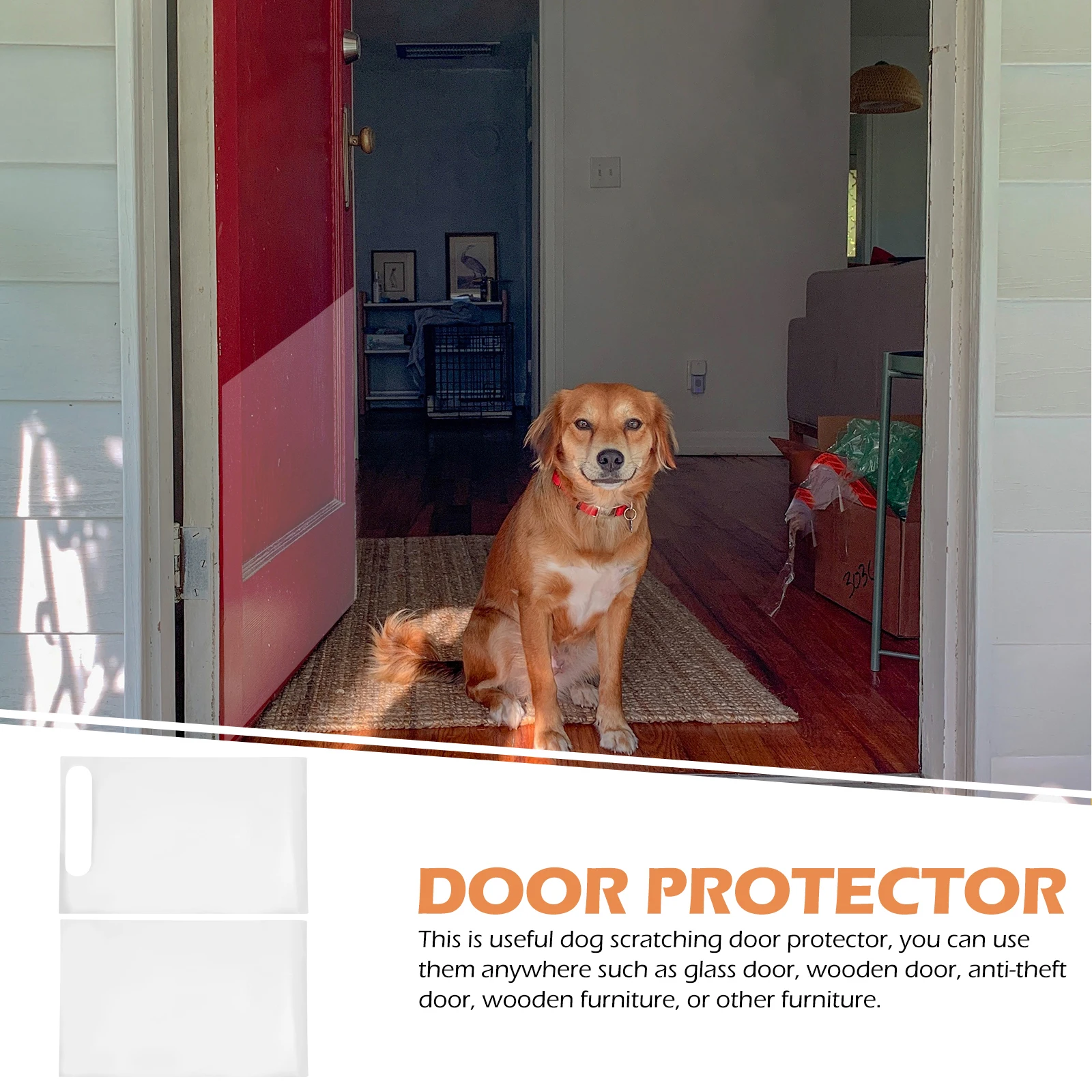 

2Pcs PVC Anti Scratch Protector Sticker Clear Dog Furniture Protector Adhesive Patch for Home Use Flexible