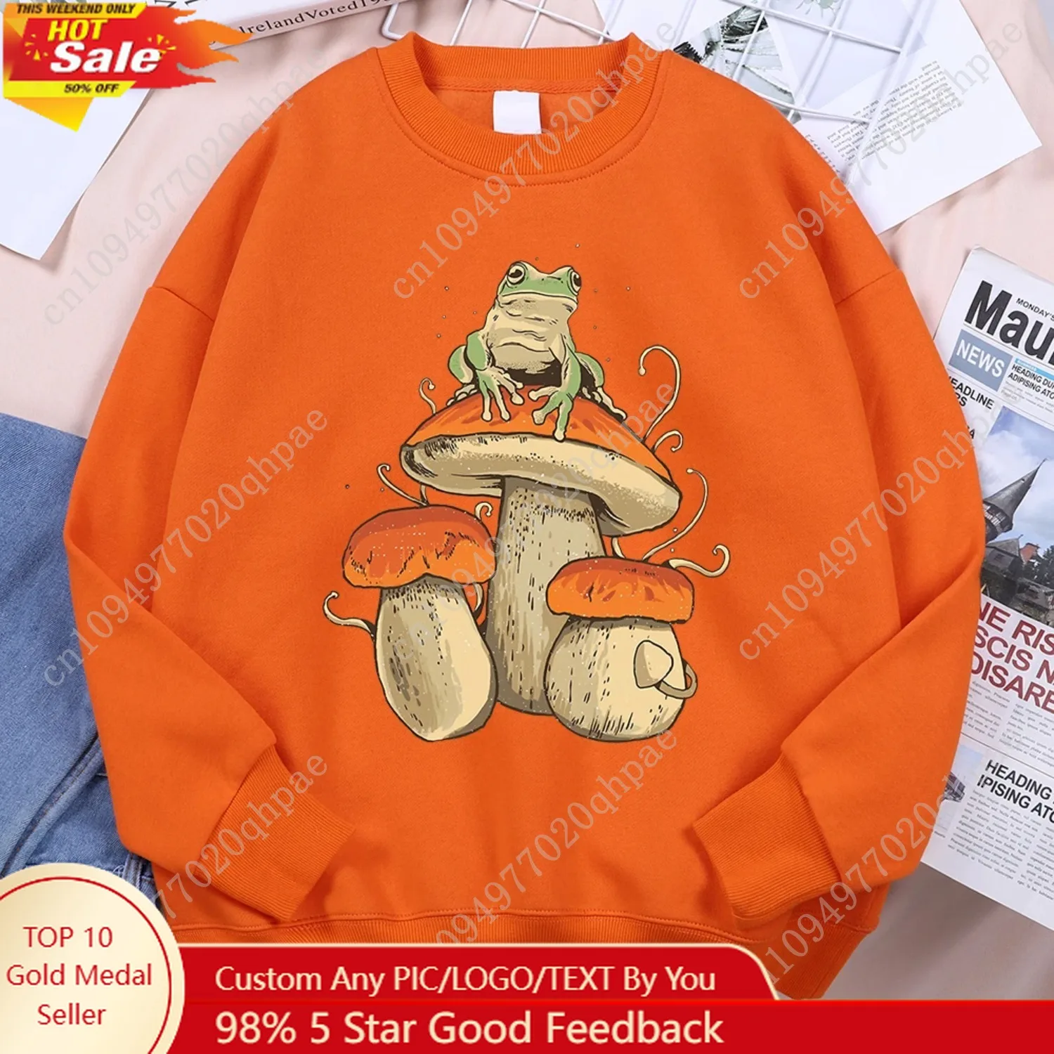 

Cottagecore Aesthetic Mushroom Dark Academia Frog Men Hoodie Fashion Hoody Casual Loose Sweatshirts Fleece Clothing Pullover