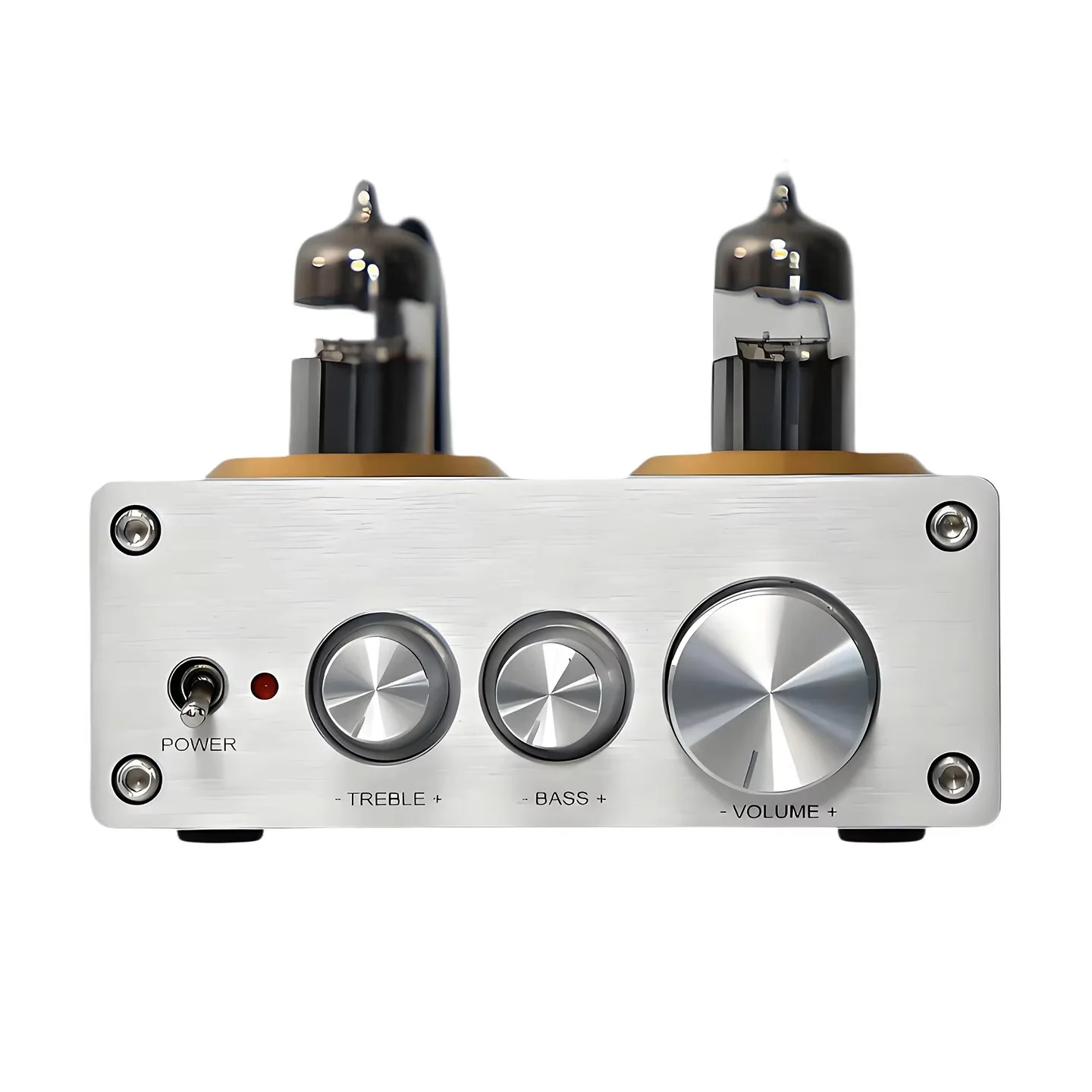 YJCO 6J5 Vakuumröhren-Vorverstärker QCC3034 Bluetooth 5.1 AptX HD 24Bit 48KHz HiFi Klangregelung Stereo RCA Vorverstärker für Verstärker und Lautsprecher