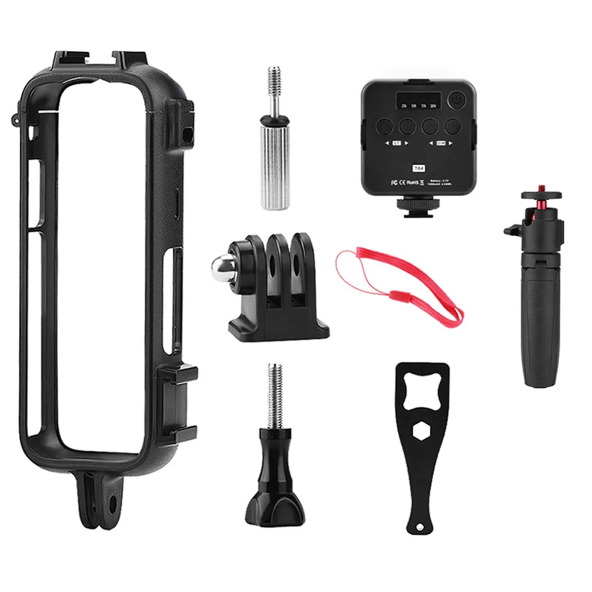 Отлично! Аксессуары для Insta360 X4, палка для селфи, защитная рамка, заполняющий светильник, штатив, предотвращает падение и снижение удара