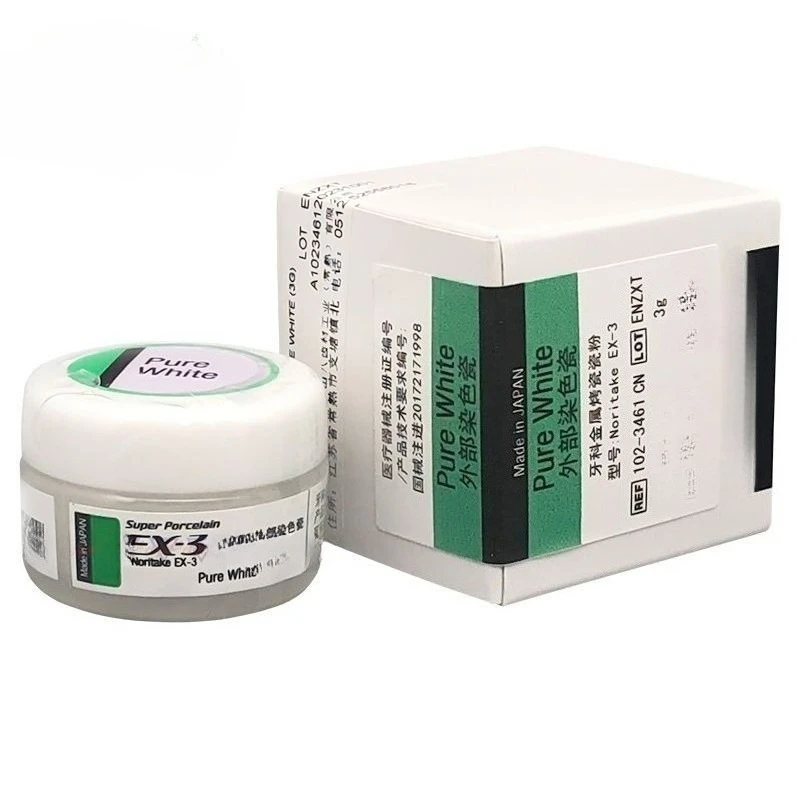 1 قطعة مسحوق البورسلين المعدني للأسنان لـ Kuraray Noritake EX-3 سطح مصبوغ الخزف A + B + C + D + مسحوق المينا عن طريق الفم فلورو